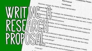 Writing a Research Proposal  Essay Tips [upl. by Olyhs]