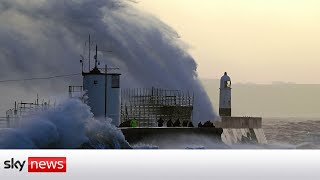 In full Storm Eunice from Newquay [upl. by Burkley]