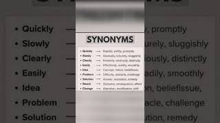 Synonym synonyms useful synonyms dailyusesynonymes usefulphrases [upl. by Gene]