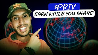 EARN WHILE YOU SHARE 🔥 PRIV 🔥 BLOCKCHAINBASED SOCIAL NETWORK [upl. by Sorvats]