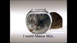 1994  Meow Mix  Something Fishy Commercial [upl. by Nyledam]