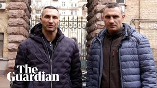 Klitschko brothers former heavyweight boxing champions urge countries to support Ukraine [upl. by Kahcztiy270]