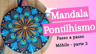 MANDALA EM PONTILHISMO  Passo a passo para iniciantes  NÍVEL FÁCIL [upl. by Adnana120]