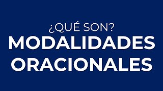 MODALIDADES ORACIONALES ¿Qué 6 TIPOS de ENUNCIADOS existen [upl. by Eesac]