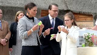 Princess Estelle of Sweden eating ice cream and exploring the nature [upl. by Atenahs]