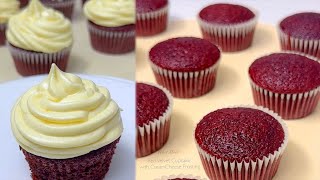 RED VELVET CUPCAKE with Cream Cheese Frosting Recipe [upl. by Desmond]