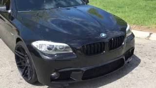 BMW F10 550i V8 TT BOV and Exhaust Revs M5 Killer [upl. by Bald]