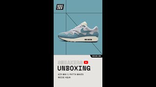 Nike Air Max 1 Patta Waves Noise Aqua Review  DH1348004 Sneakers Unboxing shorts [upl. by Selima]