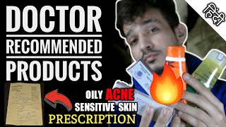 Which Products I Used On My Oily Acne Prone Sensitive Skin  RECOMMENDED BY DERMATOLOGIST [upl. by Siduhey]