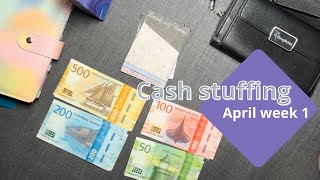 Weekly cash stuffing  April no 1  Getting back into it [upl. by Weathers]