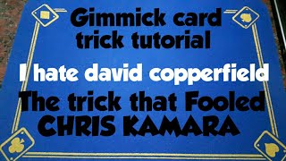 I hate david copperfield gimmick card trick tutorial [upl. by Ettenotna600]