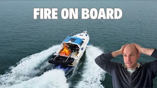 Our Boat Sets On Fire At Sea This Is A Big Problem boatlife boatfails [upl. by Uriah]