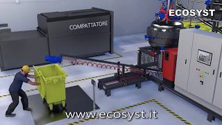 Ecosyst Impianto di sterilizzazione rifiuti sanitari  Medical waste sterilization system [upl. by Hailed]