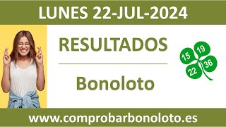 Resultado del sorteo Bonoloto del lunes 22 de julio de 2024 [upl. by Eta686]