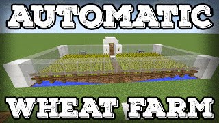 Minecraft Tutorial  Automatic Wheat Farm  Automatic ReplantingMinecraft 18 [upl. by Picker]