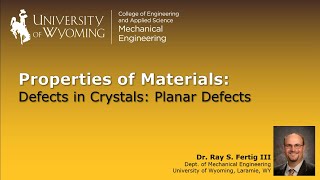 33 Defects in Crystals Planar Defects [upl. by Atla]