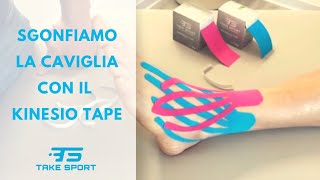 FINALMENTE il kinesio tape per sgonfiare la caviglia dopo una distorsione Taping colorato a strisce [upl. by Adniral]