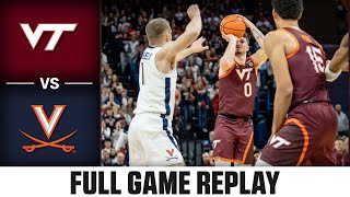 Virginia Tech vs Virginia Full Game Replay  202324 ACC Men’s Basketball [upl. by Elder381]