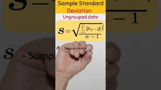 Sample Standard Deviation formula for Ungrouped data sigma statistics standarddeviation maths [upl. by Janice418]