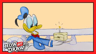 Donald Duck Cartoon Comes to Life 🖊️  Donald Duck  How NOT to Draw  disneychannel [upl. by Jacquie793]