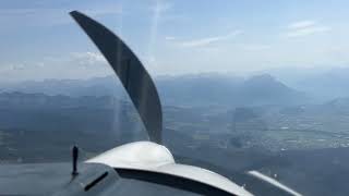 310 Flug bei Hohenems Dornbirn Richtung Feldkirch Blick Säntis  Heimat Alpen von oben [upl. by Aiciram]