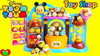 Disney Tsum Tsum Toy Shop Playset and Squishy 4 Packs [upl. by Micro481]