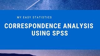 Correspondence Analysis using SPSS [upl. by Annail366]