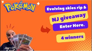 End of this video is the new giveaway First I rip an Evolving Skies ETB Three hits pokemon [upl. by Eaj]