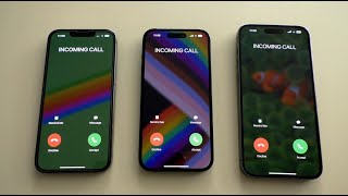 iPhone 13 Pro vs 14 Pro Max vs 14 Pro Incoming Call [upl. by Appleton]