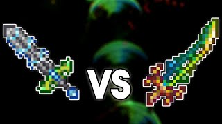 How Do The Terra Blade And The Influx Waver Compare In Terraria 144 [upl. by Rayham]