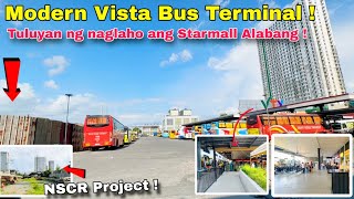 Modern Vista Bus Terminal in Alabang Muntinlupa  Starmall Alabang naglaho na  NSCR PNR Alabang [upl. by Kcirdneked]