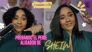 PROBANDO EL PEINE ALISADOR DE SHEIN EN UN CABELLO 4C  ¿REALMENTE FUNCIONA  shein [upl. by Greenfield655]