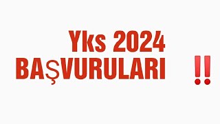 DİKKAT ‼️ YKS 2024 BAŞVURULARI BAŞLADI BAŞVURU ÜCRETLERİ BELLİ OLDU yks2024 2024yks [upl. by Deb]