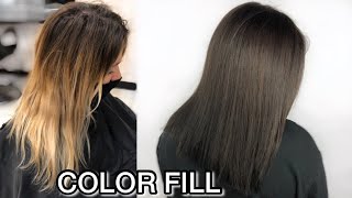 How to COLOR FILL Hair to go Brown  Color Filling Hair to go Darker  Maxine Glynn [upl. by Devinne]