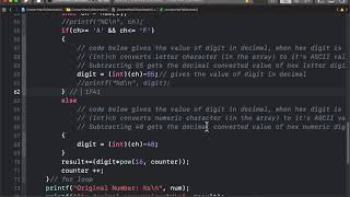 Convert Hexadecimal To Decimal Using C language Video 4 Of4 [upl. by Eybba91]