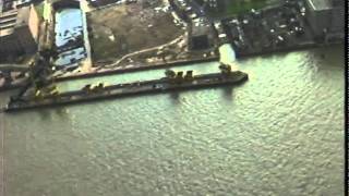 LONDON AERIALS  CONVOYS WHARF  DEPTFORD  RIVER THAMES  TNSL020001 [upl. by Ayote]