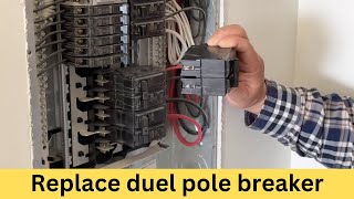 How to Replace GE 30A Duel Pole Circuit Breaker Live Swap with Safety tips [upl. by Gniliem]