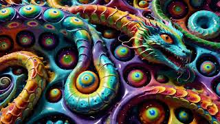 Psy Snakes 2 AI Psychedelic Animated Art  AV 83 aiaudiovision psychedelicart aiart trippy [upl. by Mosra247]