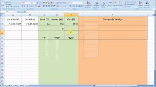 Cálculo do Tempo de Serviço [upl. by Fedora]