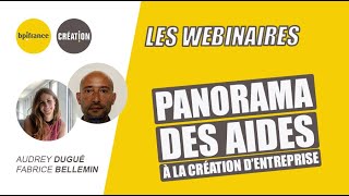 Panorama des Aides a la Création dentreprise  Webinaire BpifranceCreation [upl. by Emearg140]