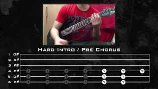 Linkin Park  By Myself Guitar Tutorial w Tabs By Kirjai [upl. by Jarv426]