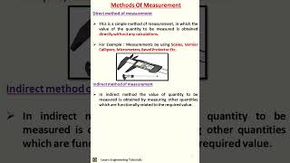 Direct amp Indirect Methods of Measurements II Metrology06 [upl. by Noevart]