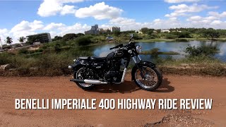 Benelli Imperiale 400 Highway Ride Review [upl. by Ecnesse]