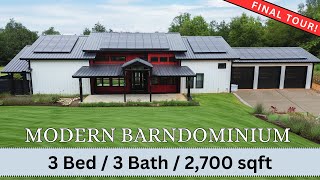 Stunning 3 BR Barndominium  Completed Home Tour [upl. by Letha742]