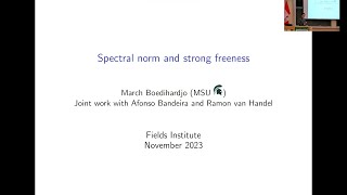 Spectral norm and strong freeness [upl. by Mahda518]