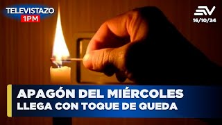 El apagón del miércoles llega con toque de queda  Televistazo 1PM ENVIVO🔴 [upl. by Alliuqet]