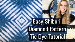 TIE DYE DIAMOND PATTERN SHIBORI FOLDING BEGINNER TUTORIAL Onyx Art Studios [upl. by Hyman]