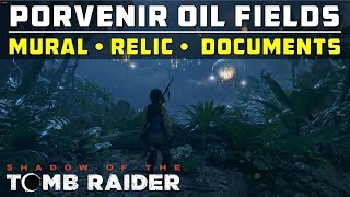 All Collectibles in Porvenir Oil Fields Mural Relic amp Documents  SHADOW OF THE TOMB RAIDER [upl. by Ixel]