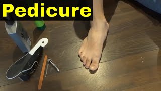 How To Give Yourself A PedicureFor GuysTutorial [upl. by Aksehcnarf]