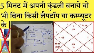 Kundali Kaise Banaye  5 मिनट में अपनी कुंडली बनाये वो भी बिना किसी लैपटॉप या कम्प्यूटर के [upl. by Martinic804]